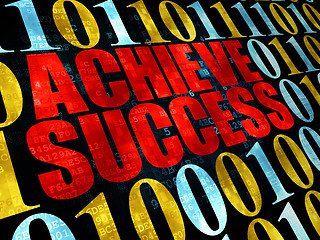 Image showing Finance concept: Achieve Success on Digital background