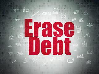 Image showing Business concept: Erase Debt on Digital Paper background