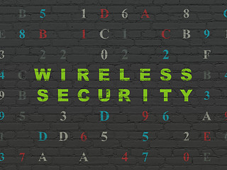 Image showing Privacy concept: Wireless Security on wall background