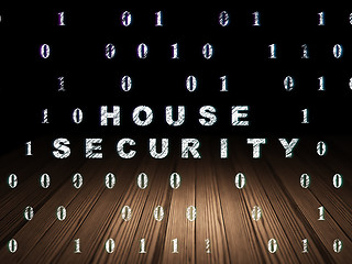 Image showing Safety concept: House Security in grunge dark room
