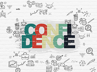 Image showing Finance concept: Confidence on wall background