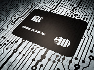 Image showing Finance concept: circuit board with Credit Card