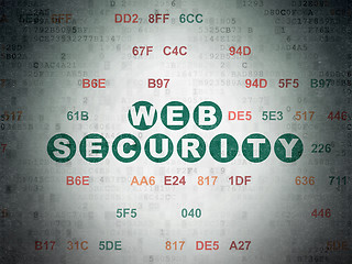 Image showing Protection concept: Web Security on Digital Paper background