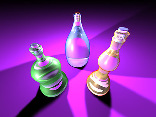 Image showing Gaudy Bottles