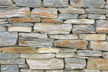 Image showing Old background antique castle ruins wall