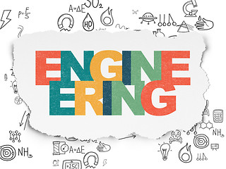 Image showing Science concept: Engineering on Torn Paper background