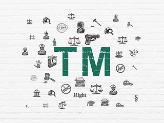 Image showing Law concept: Trademark on wall background