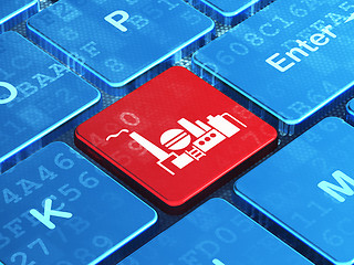 Image showing Industry concept: Oil And Gas Indusry on computer keyboard background