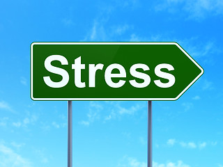 Image showing Medicine concept: Stress on road sign background