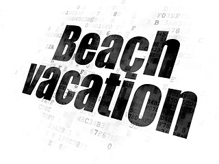 Image showing Travel concept: Beach Vacation on Digital background