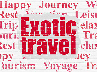 Image showing Travel concept: Exotic Travel on wall background