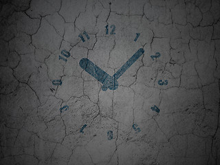 Image showing Time concept: Clock on grunge wall background