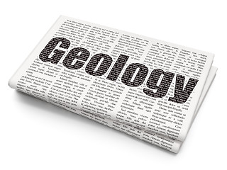 Image showing Science concept: Geology on Newspaper background