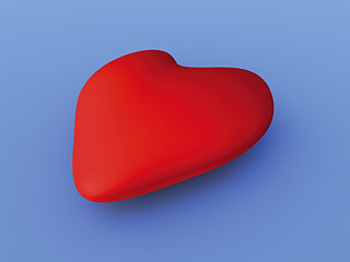 Image showing Heart on Blue