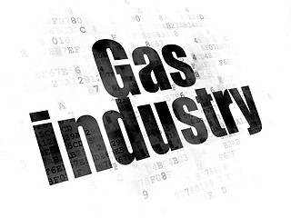 Image showing Industry concept: Gas Industry on Digital background