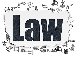 Image showing Law concept: Law on Torn Paper background