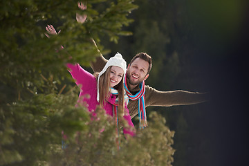 Image showing romantic young couple on winter vacation