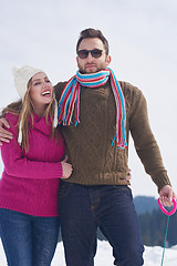 Image showing romantic young couple on winter vacation