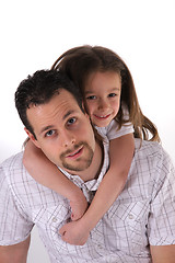 Image showing happy father and daugther