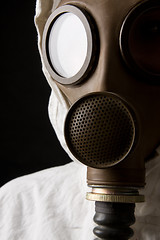 Image showing Person in gas mask