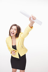 Image showing successful business woman on white background