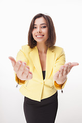 Image showing successful business woman on white background