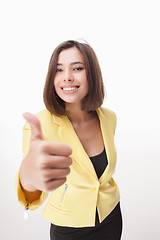 Image showing successful business woman on white background