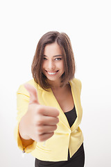 Image showing successful business woman on white background