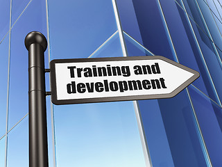 Image showing Education concept: sign Training and Development on Building background