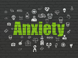 Image showing Medicine concept: Anxiety on wall background