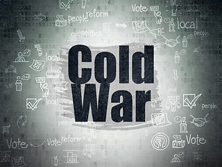 Image showing Political concept: Cold War on Digital Paper background