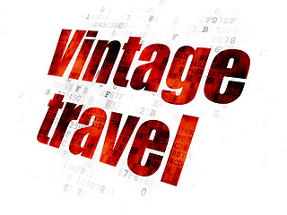 Image showing Tourism concept: Vintage Travel on Digital background