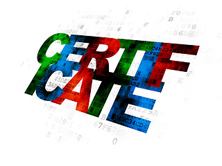 Image showing Law concept: Certificate on Digital background