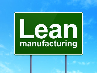 Image showing Industry concept: Lean Manufacturing on road sign background