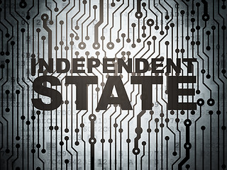 Image showing Political concept: circuit board with Independent State