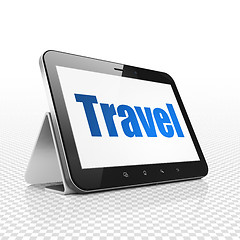 Image showing Travel concept: Tablet Computer with Travel on display