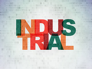 Image showing Manufacuring concept: Industrial on Digital Paper background