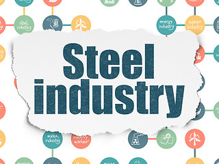 Image showing Industry concept: Steel Industry on Torn Paper background