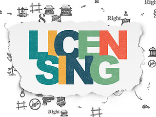 Image showing Law concept: Licensing on Torn Paper background