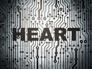 Image showing Medicine concept: circuit board with Heart