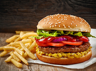 Image showing fresh tasty burger