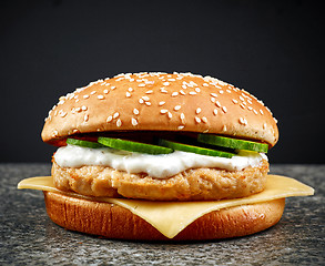 Image showing fresh chicken burger