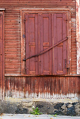 Image showing Window with closed shutters