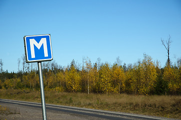 Image showing Passing point in a fall landscape