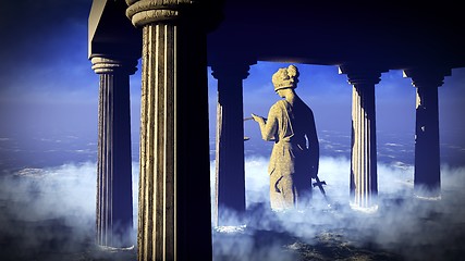 Image showing Themis - lady of justice in court