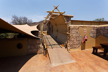 Image showing entry to rest area near maze, in Sun City South Africa