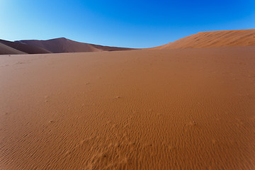 Image showing beautiful sunrise landscape of hidden Dead Vlei