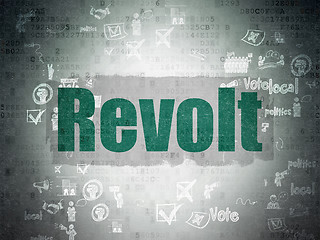 Image showing Political concept: Revolt on Digital Paper background