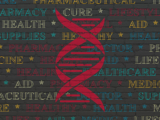 Image showing Medicine concept: DNA on wall background