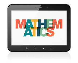 Image showing Education concept: Tablet Computer with Mathematics on  display